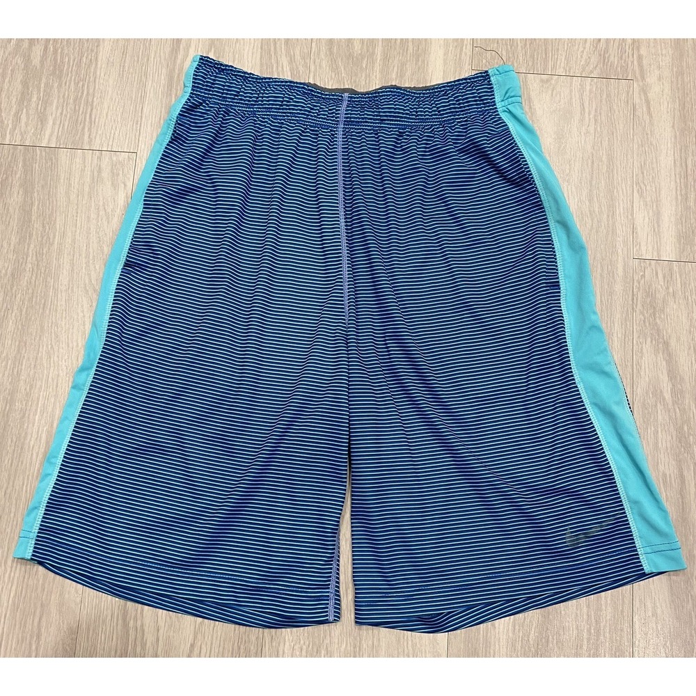 Nike Elite‎ Basketball Shorts Men's L Dri-Fit Teal Blue With Pockets Drawstring